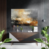 Abstract Oxidation Brushed Aluminum Dibond Wall Art.